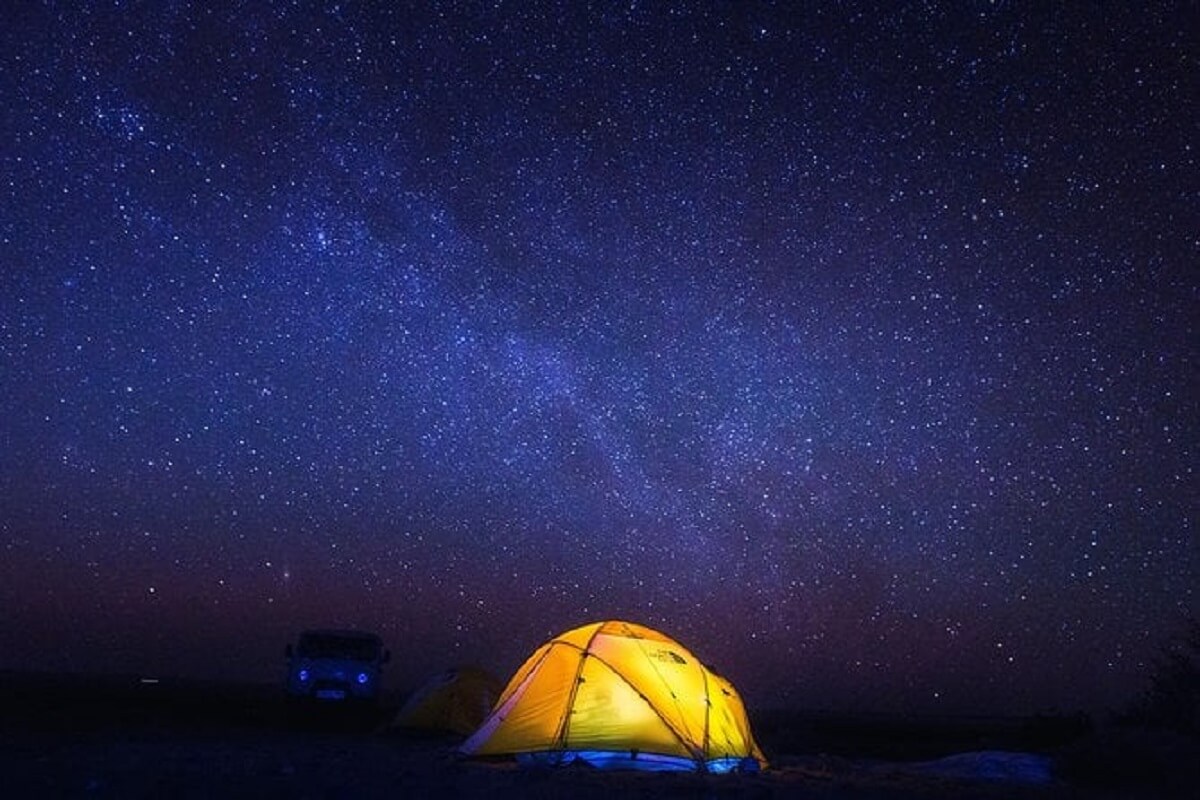 mongolian rural area night