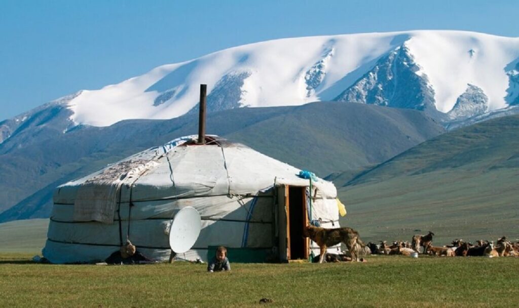 nomads in the altai mountain